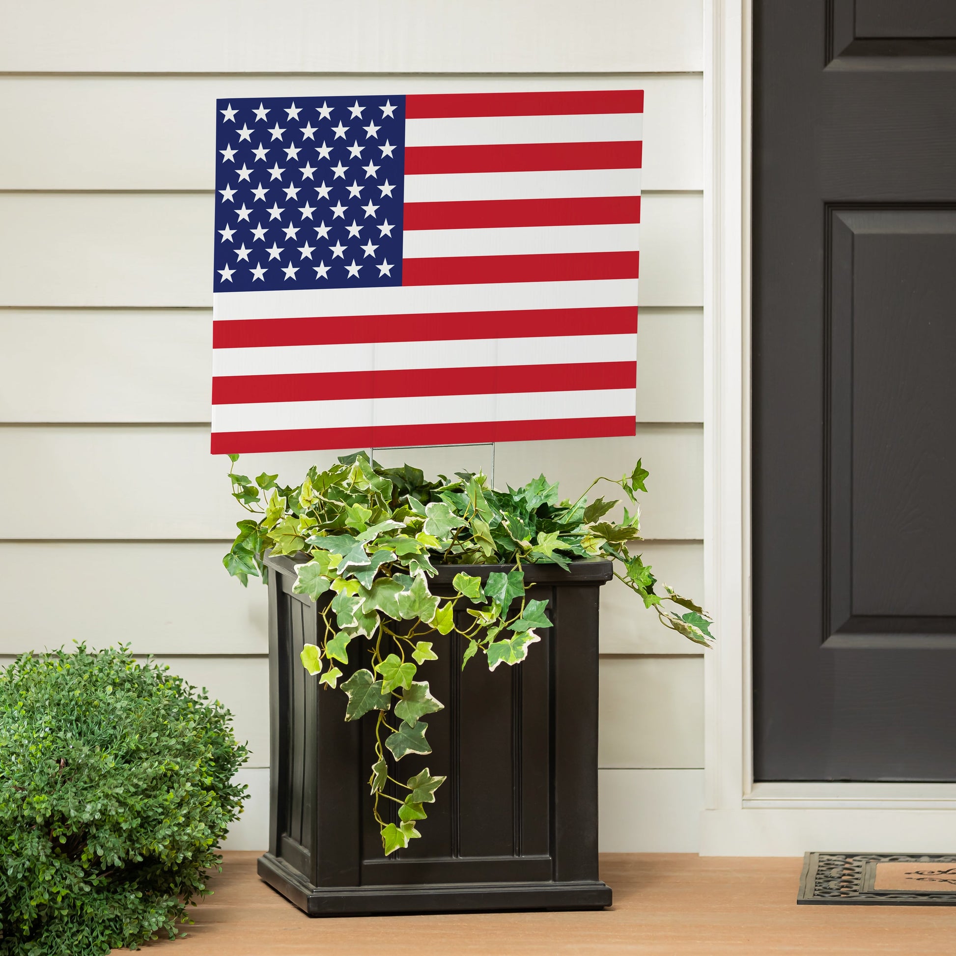 American Classic Stars & Stripes Yard Sign 24x18 in featuring blue canton and red white stripes on Tampa Home & Garden Store