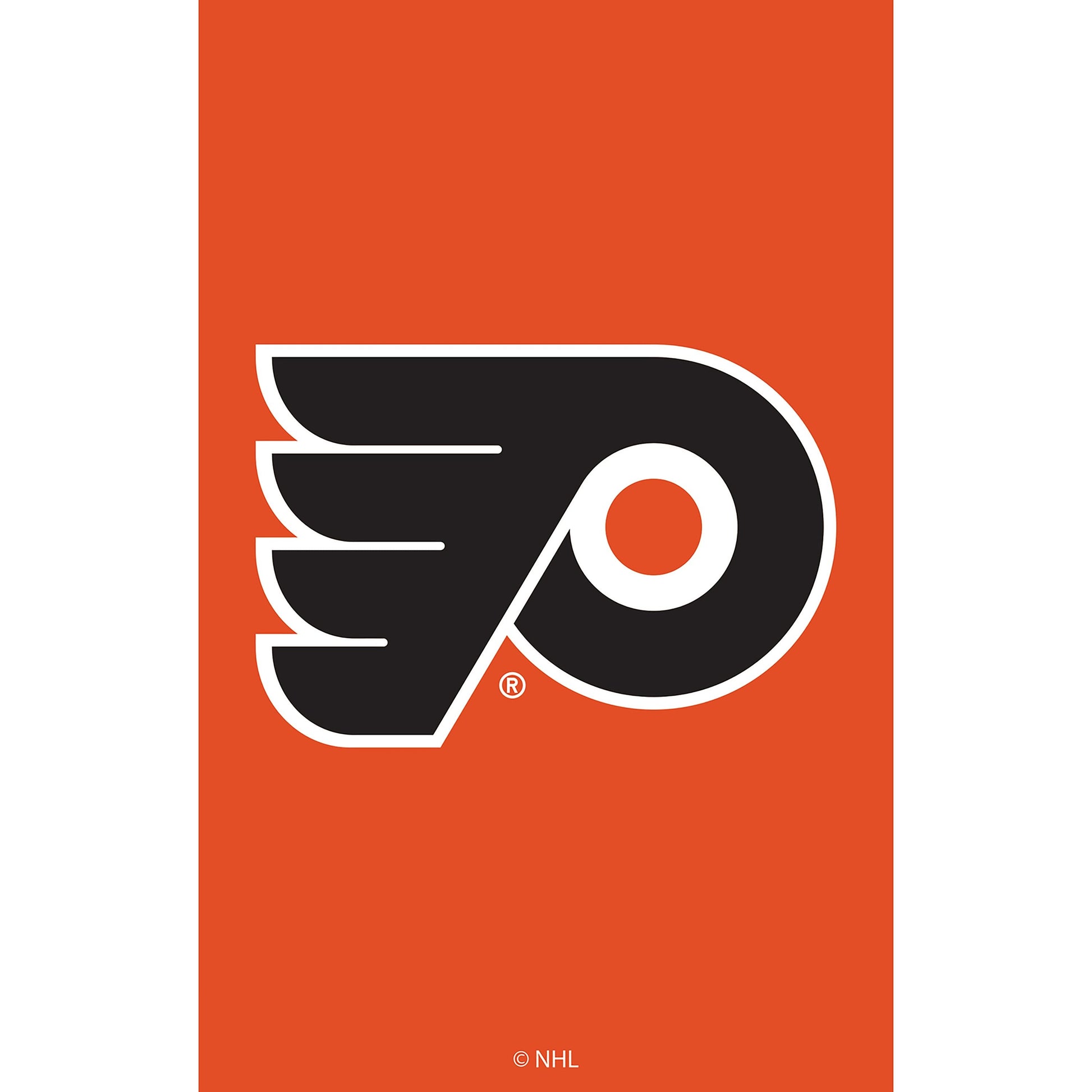 Applique Flag Philadelphia Flyers orange background with bold black logo on Tampa Home & Garden Store