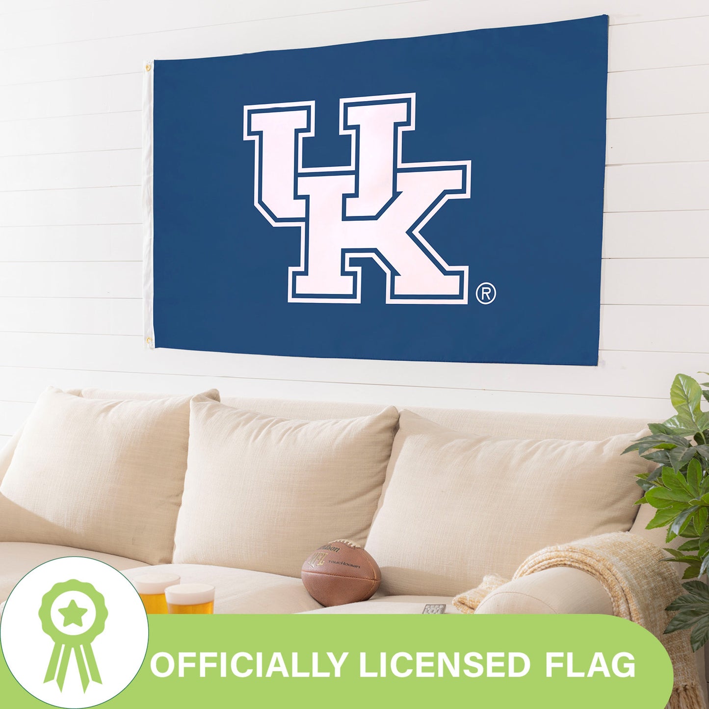 University of Kentucky estate flag 3x5, 2 grommets, sublimated flag by Evergreen Enterprises on Tampa Home & Garden Store
