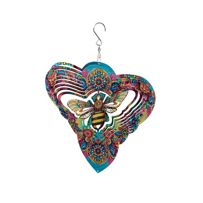 Illusion Spinner Edge Program wind spinner with vibrant butterfly wings, metal hook, Evergreen on Tampa Home & Garden Store