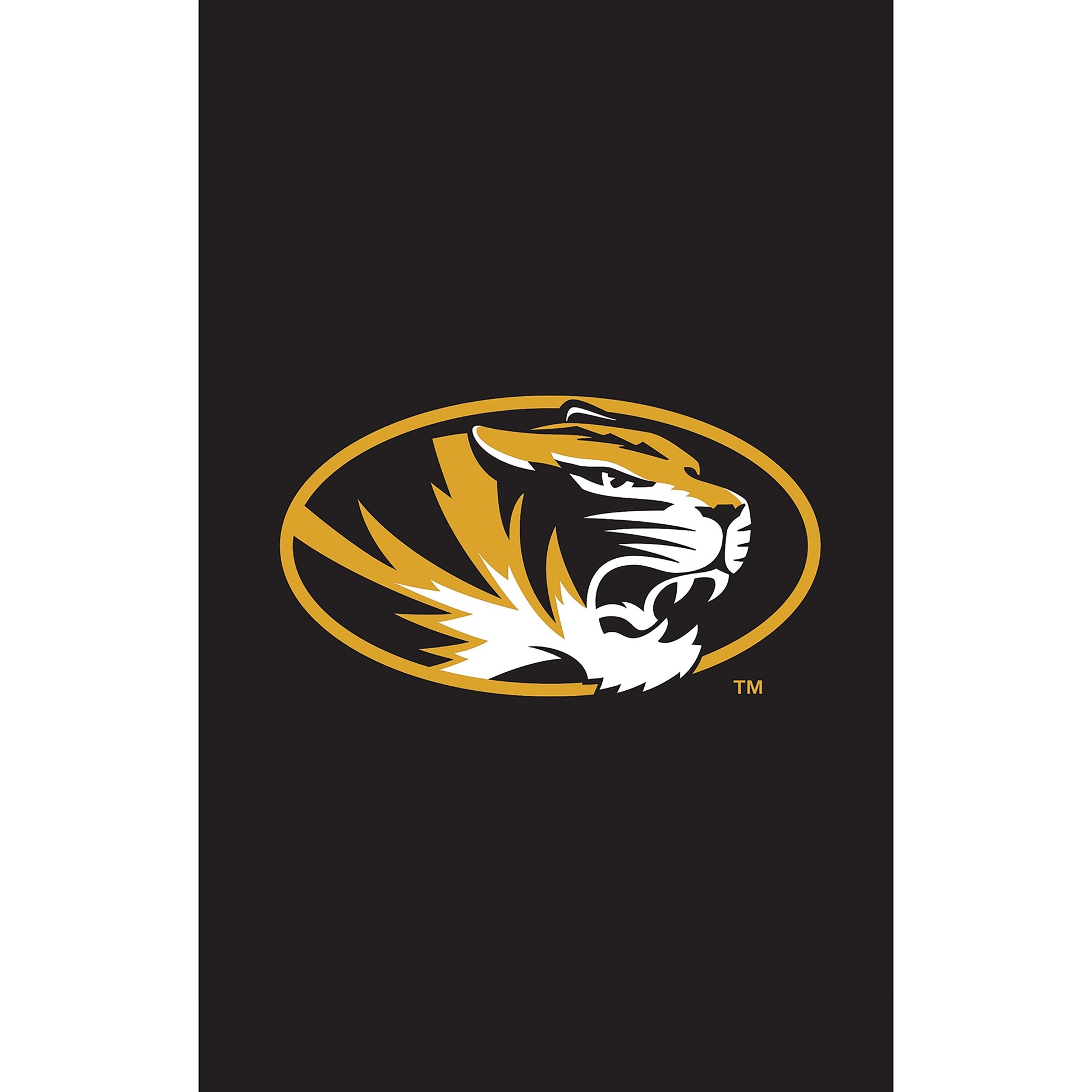 University of Missouri applique house flag black with gold tiger emblem by Evergreen Enterprises on Tampa Home & Garden Store