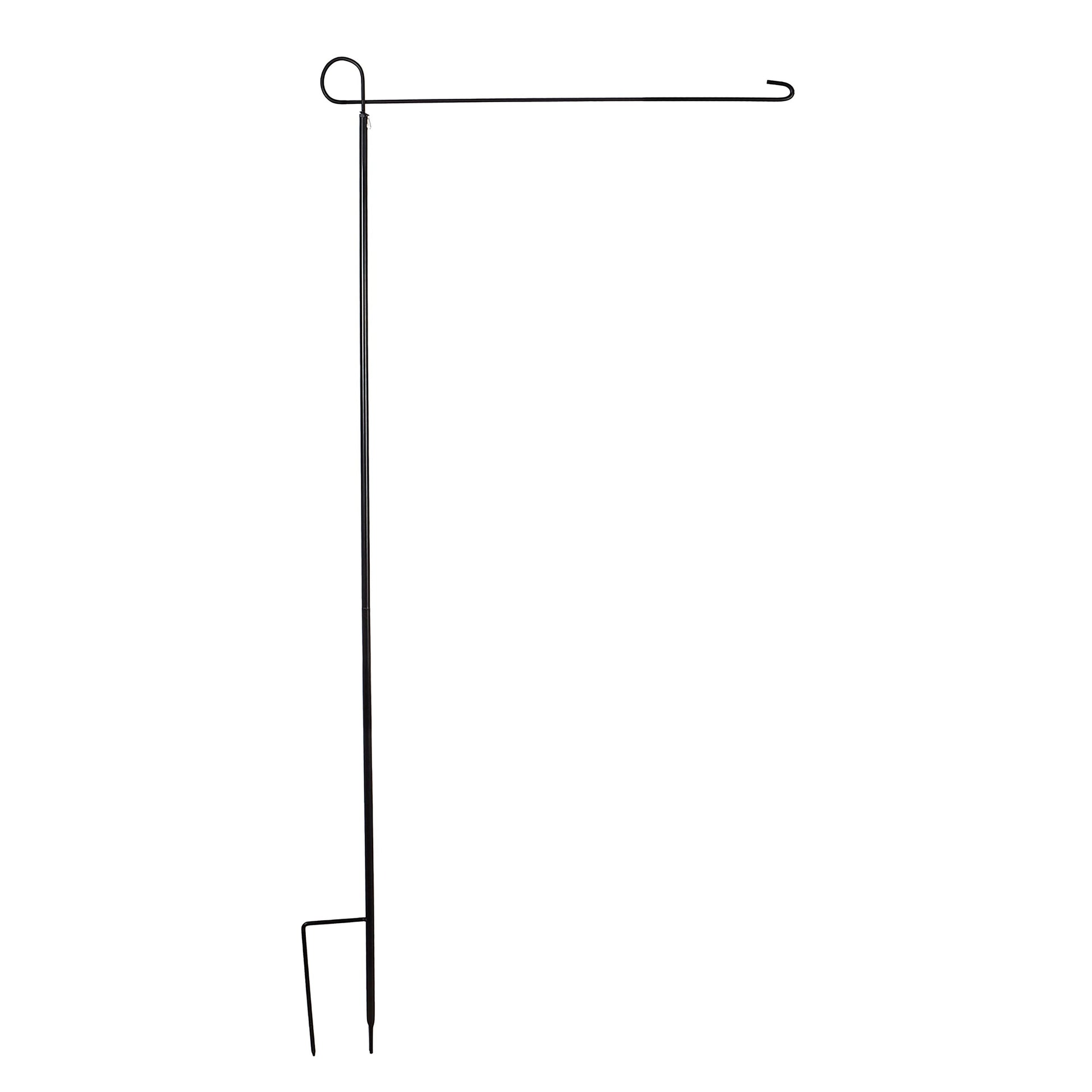 Iron House Flag Stand by Evergreen Enterprises, black metal flag pole mounting arm on Tampa Home & Garden Store