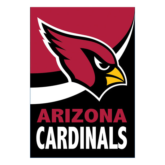 Arizona Cardinals burlap house flag with cardinal head logo and ARIZONA CARDINALS text on Tampa Home & Garden Store