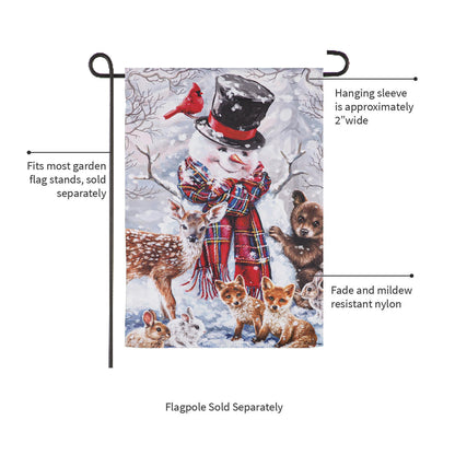 Forest Friends Suede Garden Flag by Evergreen Enterprises, cardinal and woodland animals on Tampa Home & Garden Store