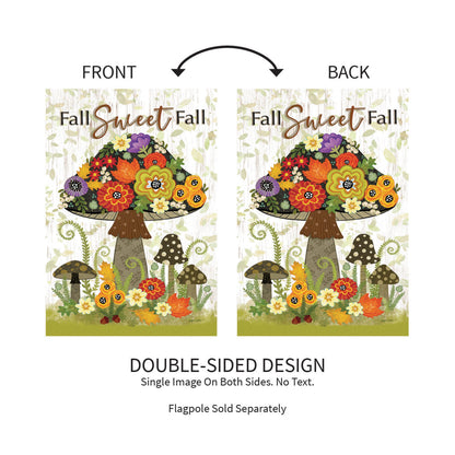 Fall Sweet Fall burlap garden flag, double-sided design by Evergreen Enterprises, 2-panel on Tampa Home & Garden Store