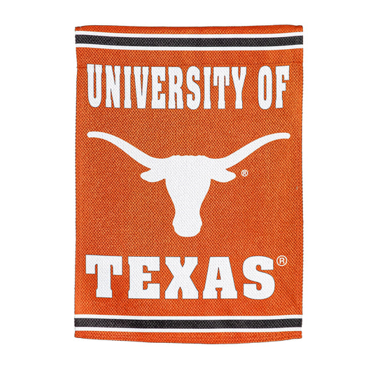 University of Texas embossed suede flag orange with white longhorn on Evergreen Enterprises on Tampa Home & Garden Store