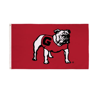 University of Georgia red single sided estate flag 3x5 with two grommets on Tampa Home & Garden Store