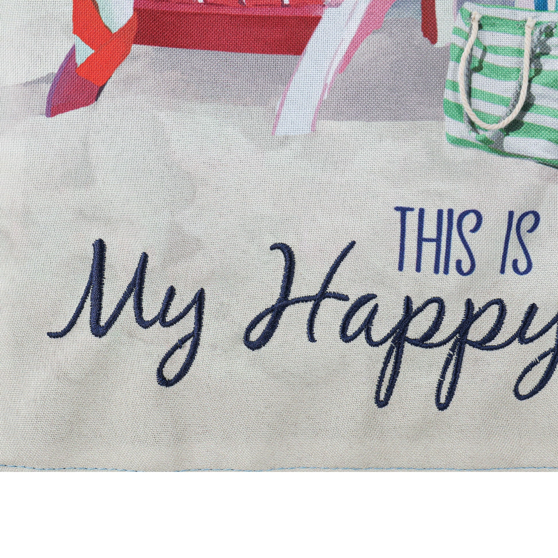 Colorful Chairs Garden Linen Flag with vibrant garden chair graphics Evergreen Enterprises on Tampa Home & Garden Store