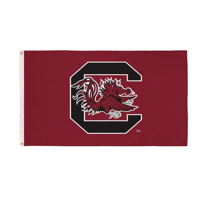 University of South Carolina single-sided estate flag 3x5 with maroon field and 2 grommets on Tampa Home & Garden Store