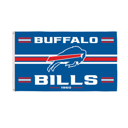 Buffalo Bills single-sided 3x5 estate flag with 2 grommets by Evergreen Enterprises on Tampa Home & Garden Store