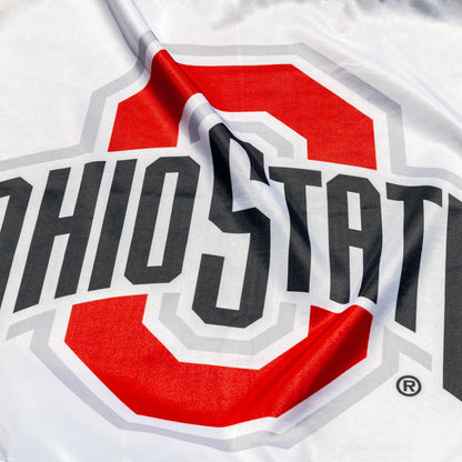 Ohio State estate flag 3x5 single-sided sublimated flag with 2 grommets red O gray border on Tampa Home & Garden Store