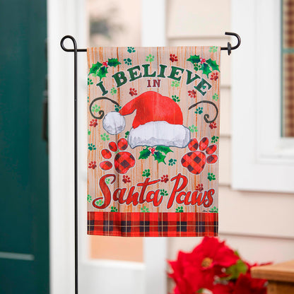 Santa Paws Suede Garden Flag Evergreen Enterprises Wholesale Collective on Tampa Home & Garden Store