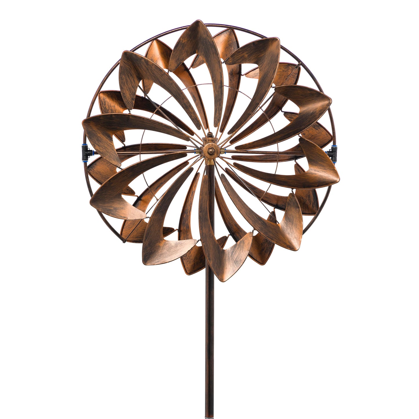 75-inch Blades Hydro Wind Spinner copper-toned metal blades by Evergreen Enterprises on Tampa Home & Garden Store