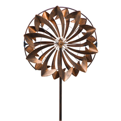 75-inch Blades Hydro Wind Spinner copper-toned metal blades by Evergreen Enterprises on Tampa Home & Garden Store