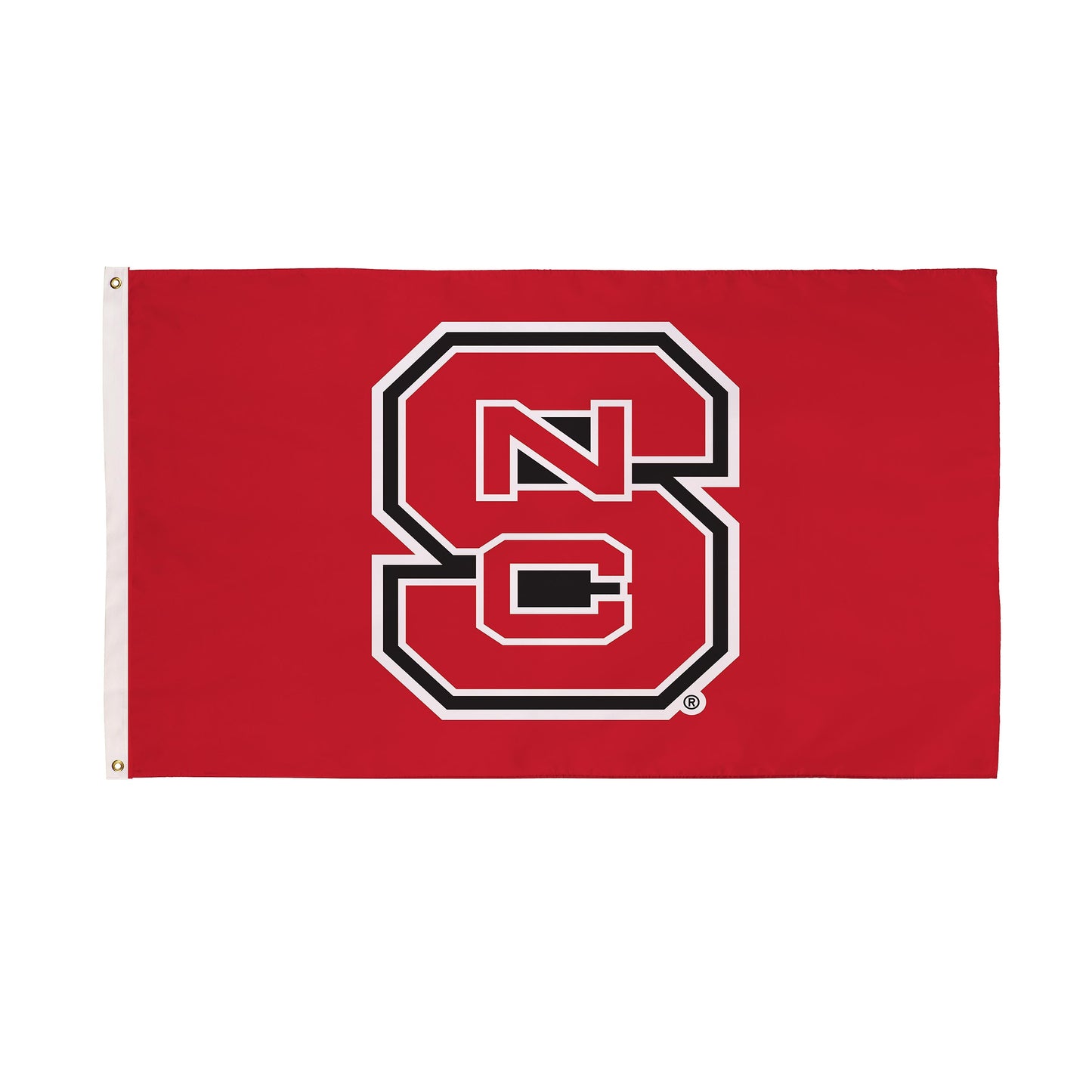 NC State flag 3x5 red single-sided sublimated with 2 grommets by Evergreen Enterprises on Tampa Home & Garden Store