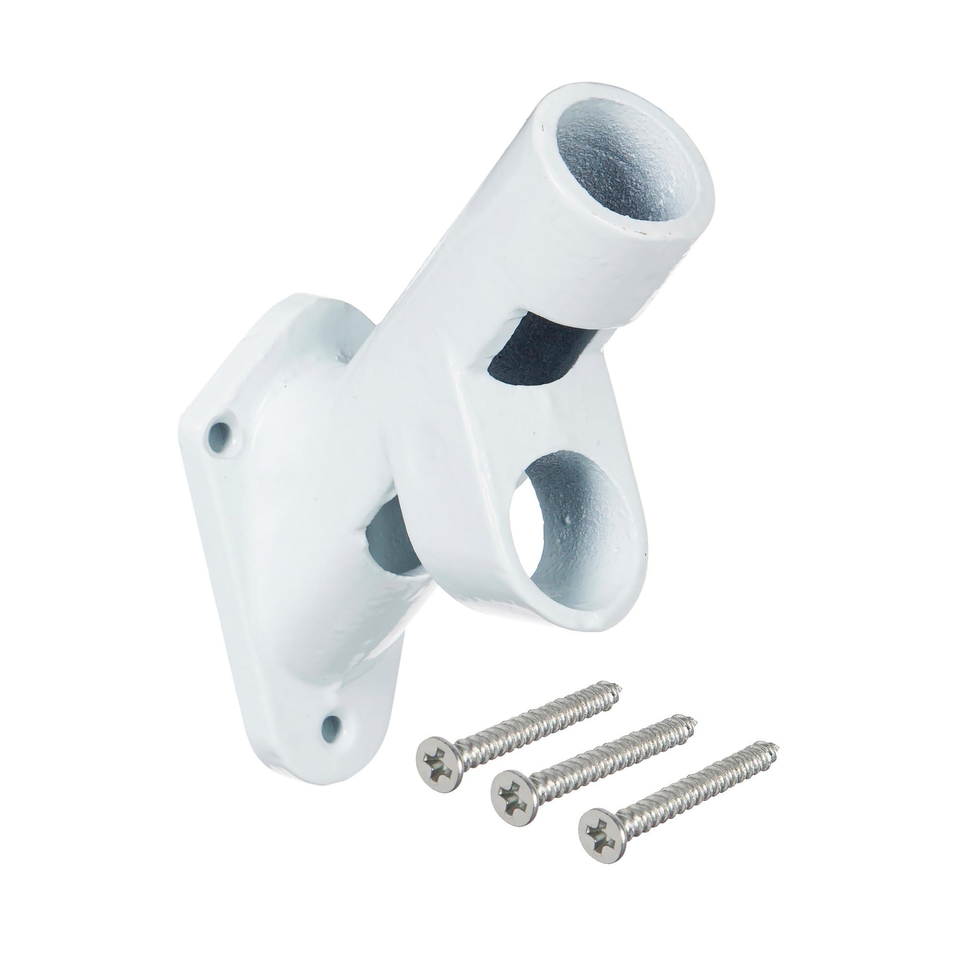 2-Position Aluminum House Flag Bracket white finish with 4 screws Evergreen Enterprises on Tampa Home & Garden Store