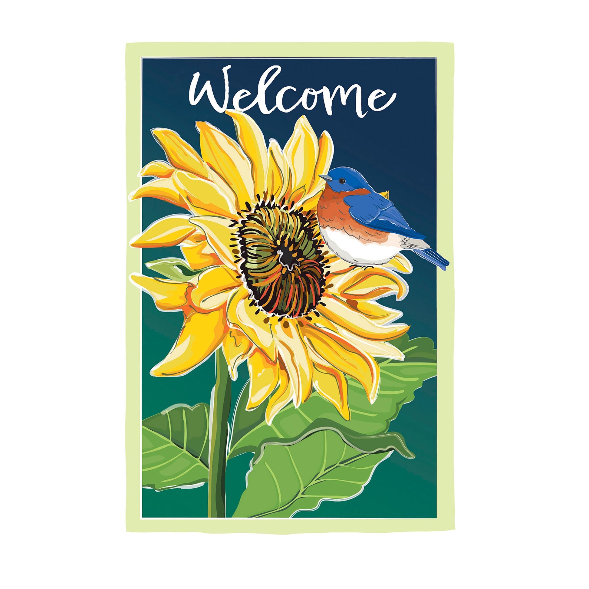 Bluebird and Sunflower Applique House Flag Evergreen Enterprises on Tampa Home & Garden Store