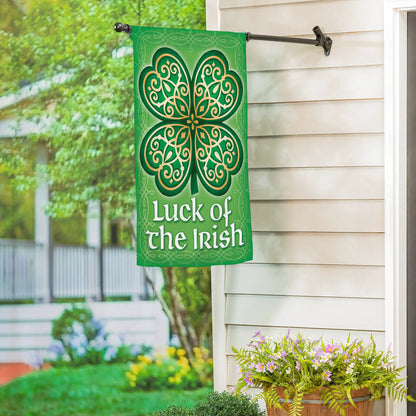 Luck of the Irish Suede Garden Flag green clover design Evergreen Enterprises on Tampa Home & Garden Store
