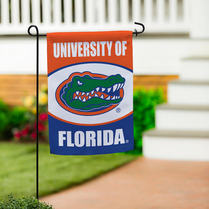 University of Florida suede garden flag with Florida Gators logo on Tampa Home & Garden Store