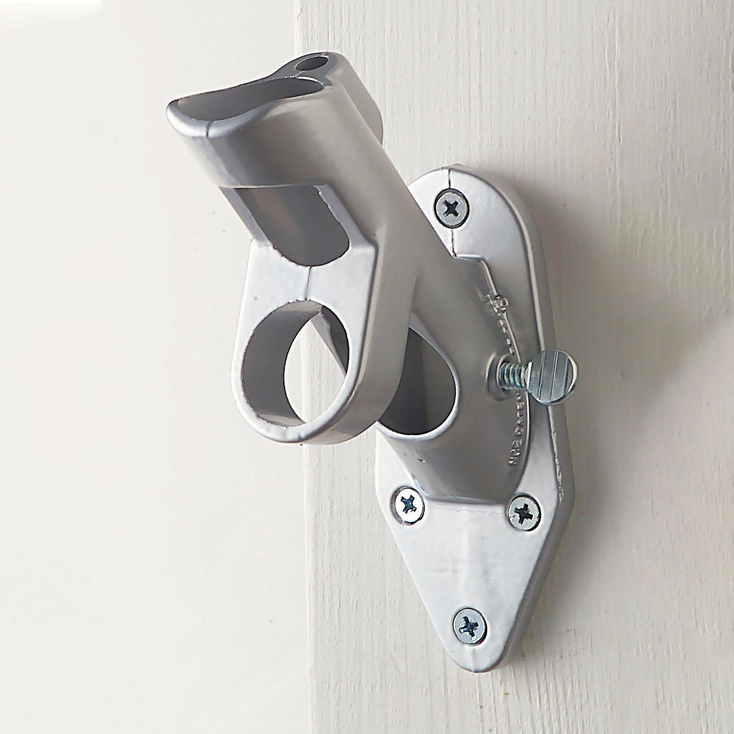 2-position aluminum flag bracket, silver wall-mount, Evergreen on Tampa Home & Garden Store