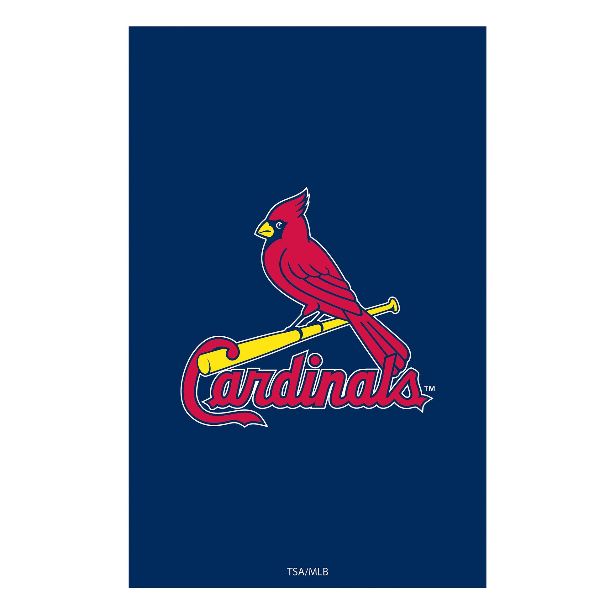St Louis Cardinals applique house flag navy blue field with red cardinal logo on Tampa Home & Garden Store