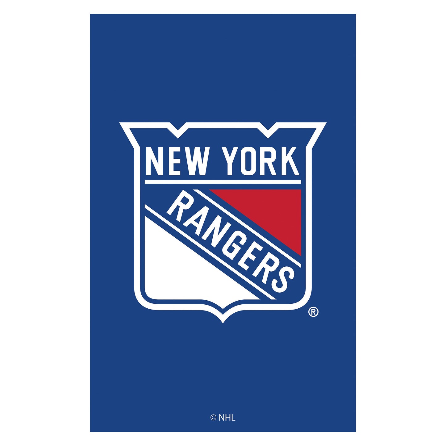 Applique flag New York Rangers on blue field with white Rangers crest Evergreen Enterprises on Tampa Home & Garden Store