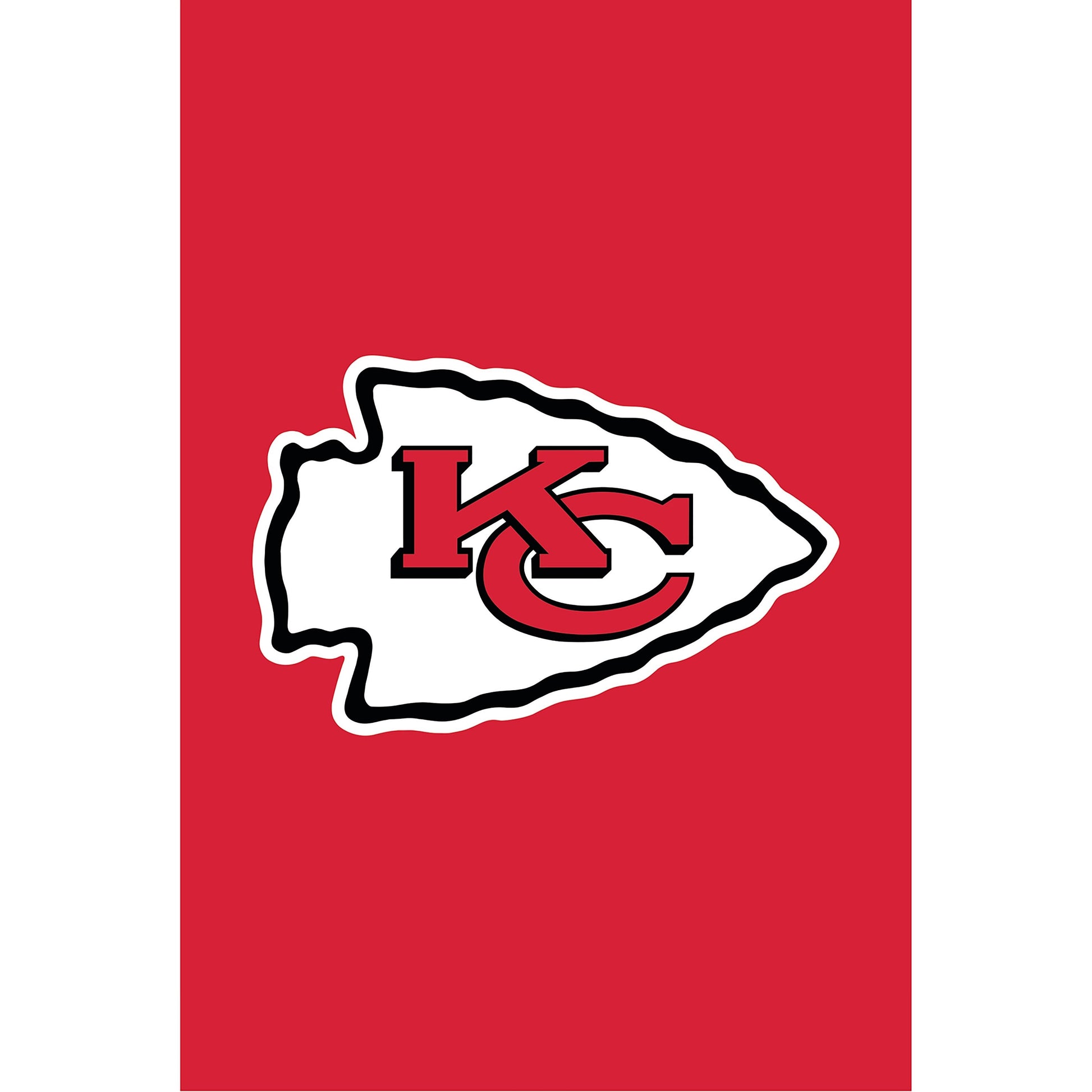 Kansas City Chiefs applique flag red field with white shield and red KC logo on Tampa Home & Garden Store