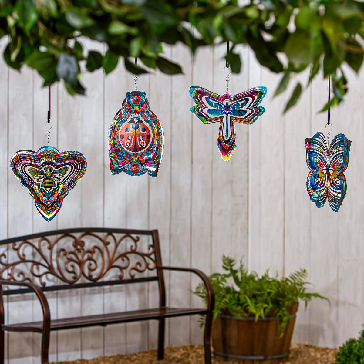 Illusion Spinner Edge Program wind spinner set, butterfly shapes by Evergreen Enterprises on Tampa Home & Garden Store