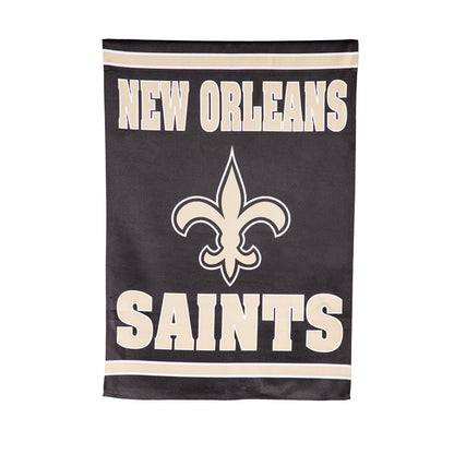 Embossed Suede Flag New Orleans Saints banner with cream lettering Evergreen Enterprises on Tampa Home & Garden Store