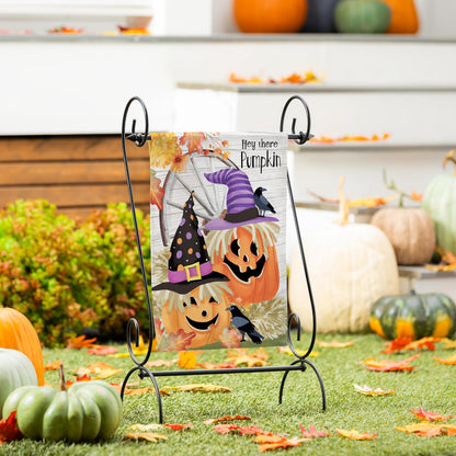 Couple Of Jacks Pumpkin Suede Garden Flag autumn pumpkin design by Evergreen Enterprises on Tampa Home & Garden Store