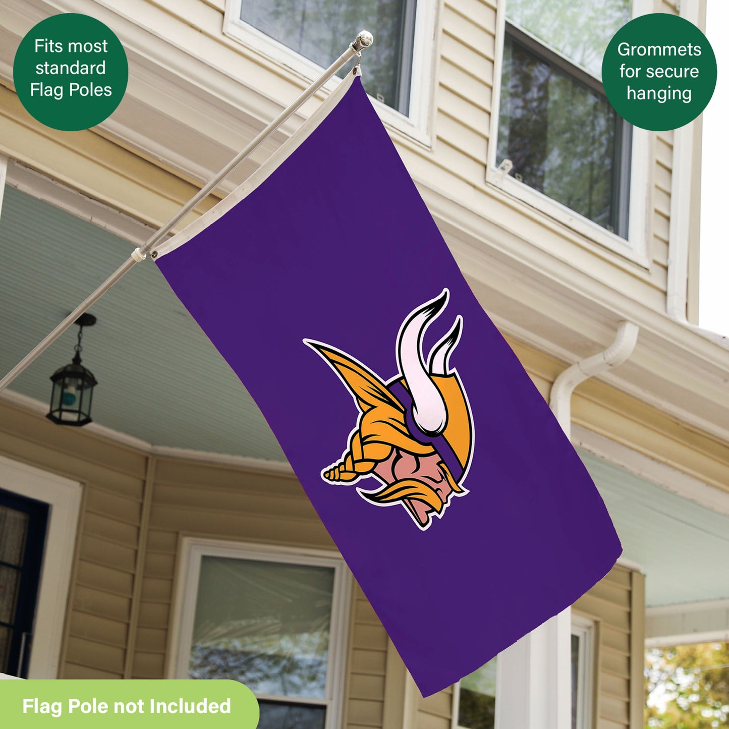 Minnesota Vikings 3x5 single-sided estate flag with two grommets purple by Evergreen Enterprises on Tampa Home & Garden Store