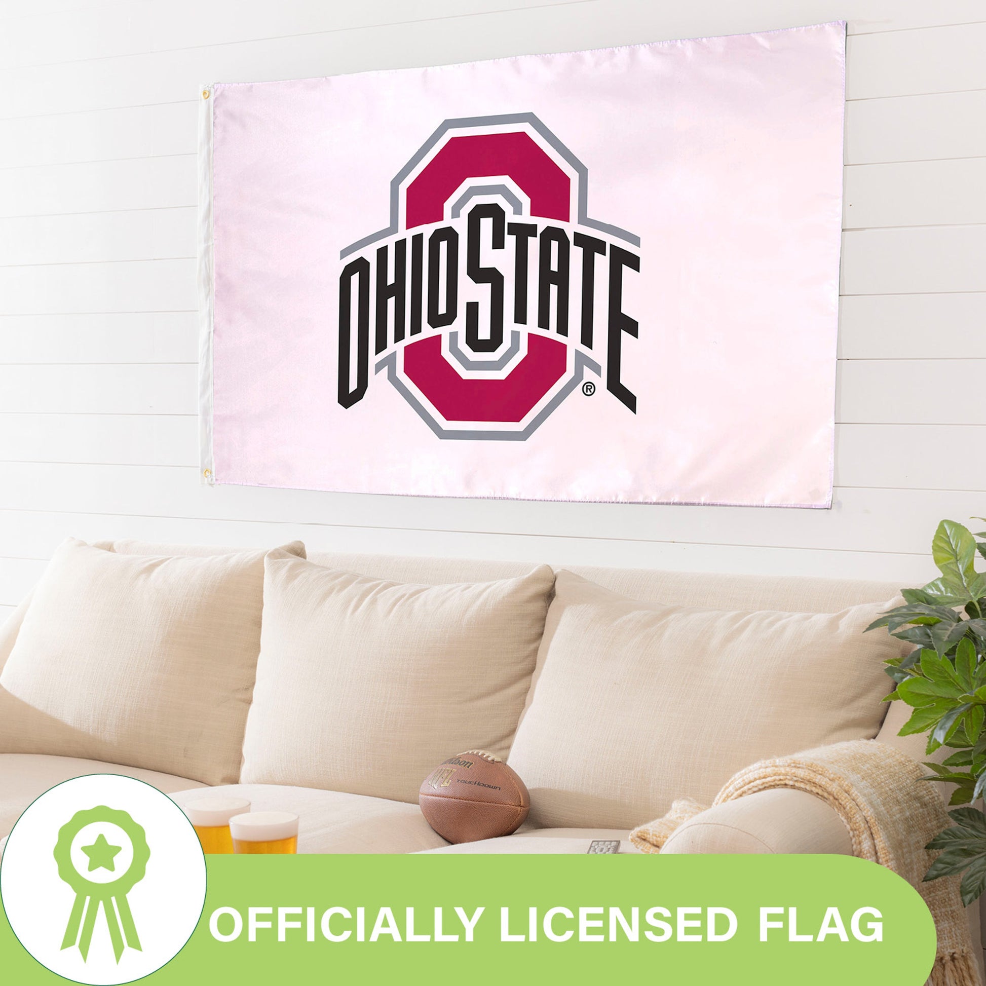 OSU 3x5 single-sided estate flag sublimated pink field, 2 grommets Evergreen Enterprises on Tampa Home & Garden Store