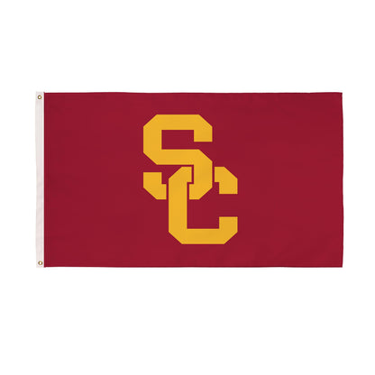 USC single-sided estate flag maroon 3x5 with large gold letters and two grommets on Tampa Home & Garden Store
