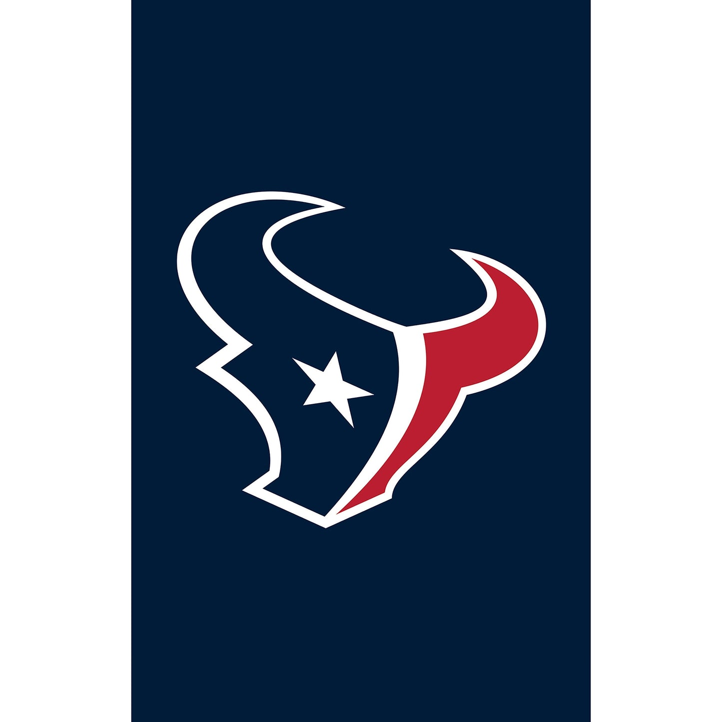 Applique Flag Houston Texans design on navy field with white trim and red accents on Tampa Home & Garden Store