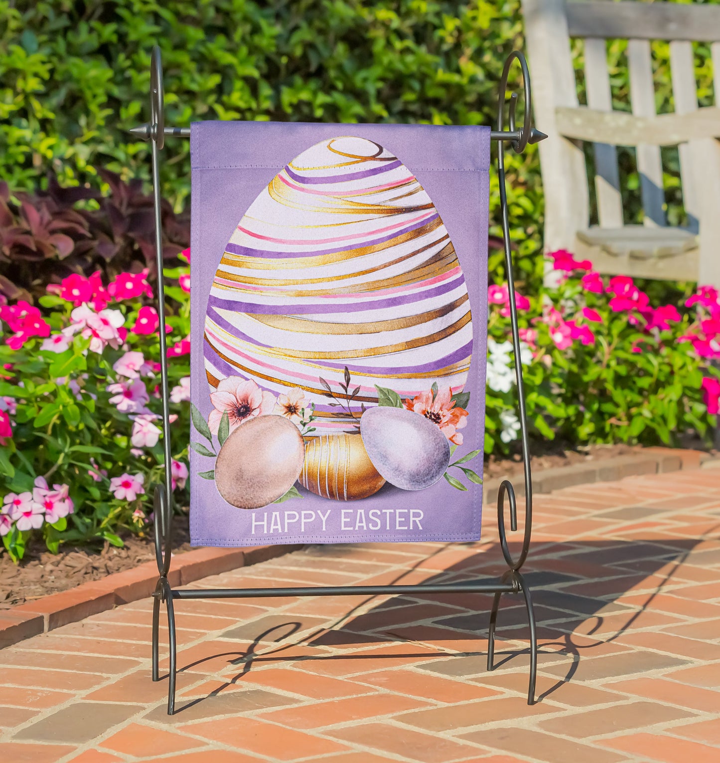Faberge Easter Egg Suede Garden Flag