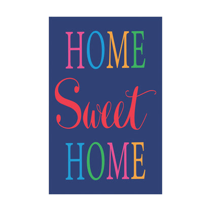 Home Sweet Home Applique House Flag navy with multicolor HOME lettering Evergreen Enterprises on Tampa Home & Garden Store