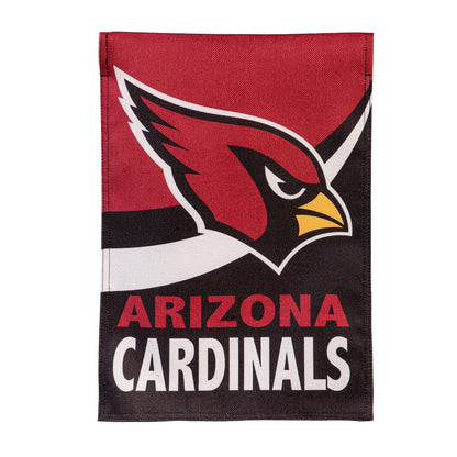 Arizona Cardinals burlap flag GDN size with bold cardinal logo on red background for outdoor decor on Tampa Home & Garden Store