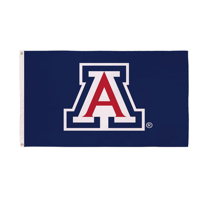University of Arizona 3x5 single-sided flag with two grommets navy field with red A logo on Tampa Home & Garden Store