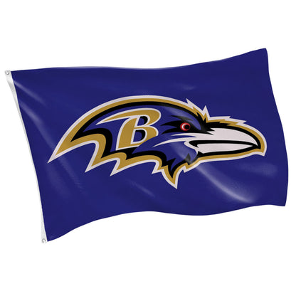 Baltimore Ravens blue 3x5 single-sided sublimated flag with 2 grommets on Tampa Home & Garden Store