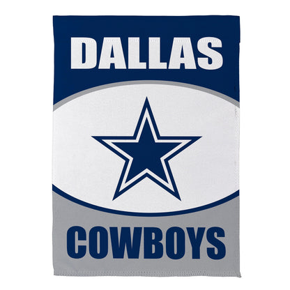 Dallas Cowboys suede flag blue background with bold white DALLAS text and star on Tampa Home & Garden Store