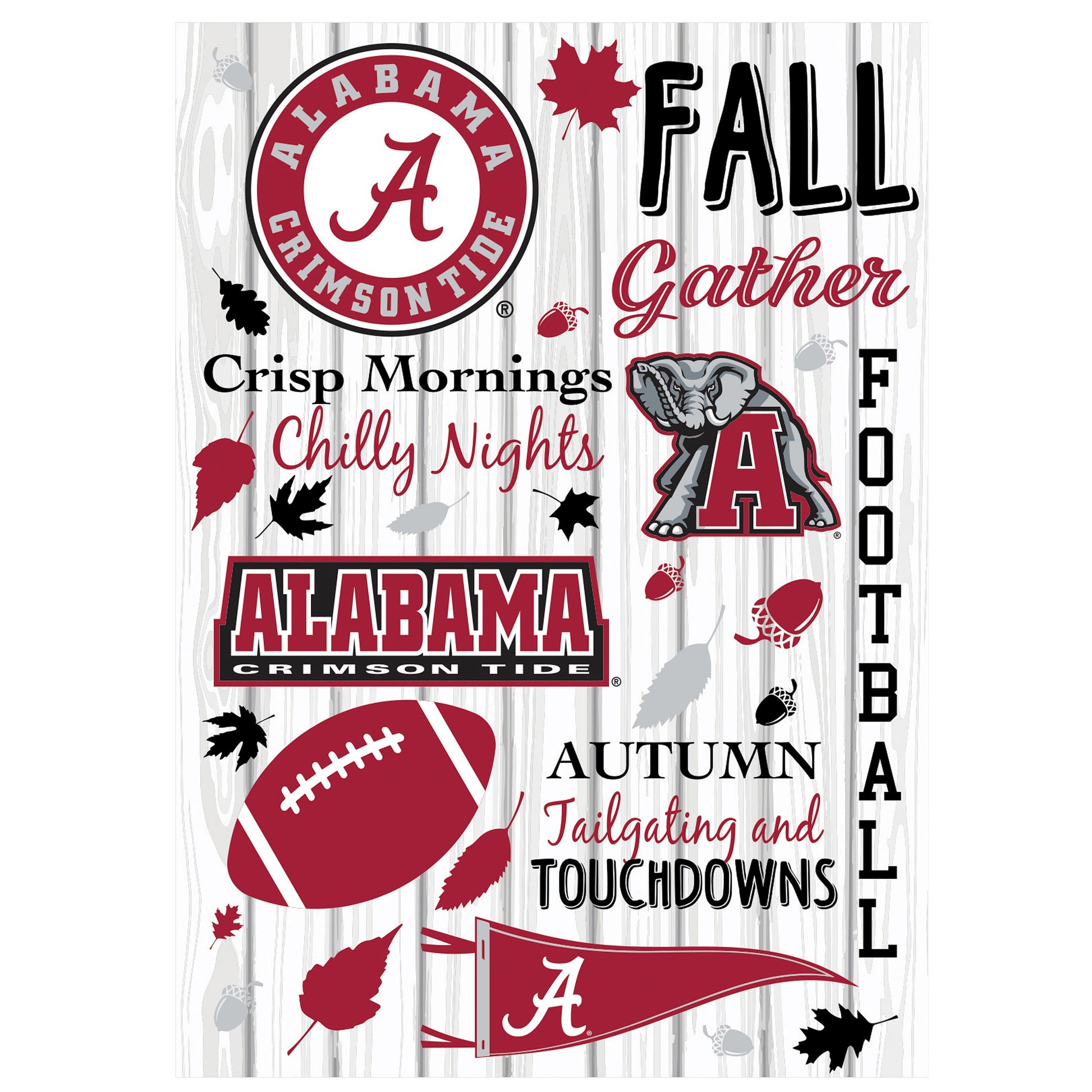 Moire flag Alabama Crimson Tide with elephant mascot, football Evergreen Enterprises on Tampa Home & Garden Store