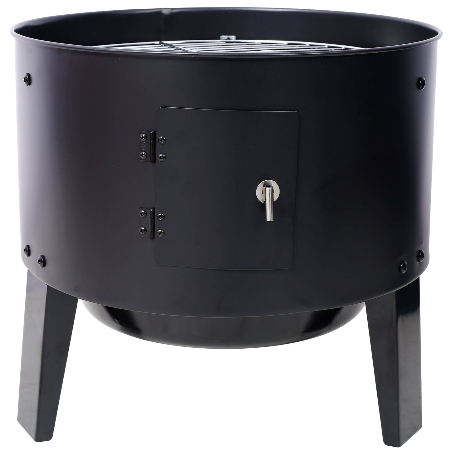 A Portable Charcoal Smoker and Grill for Outdoors