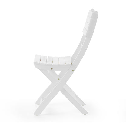 Outdoor Foldable Wood Dining Chair Set of Two