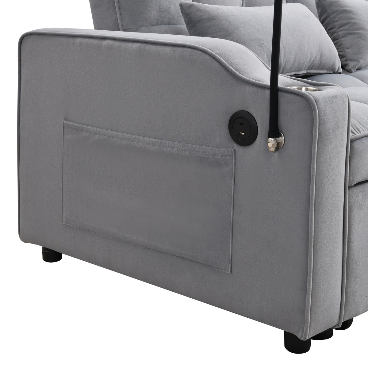 Modern Loveseat Futon Sofa with Pullout Bed