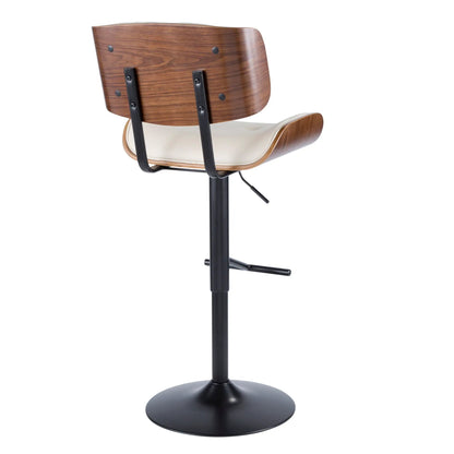 Lombardi Mid Century Modern Adjustable Bar Stool