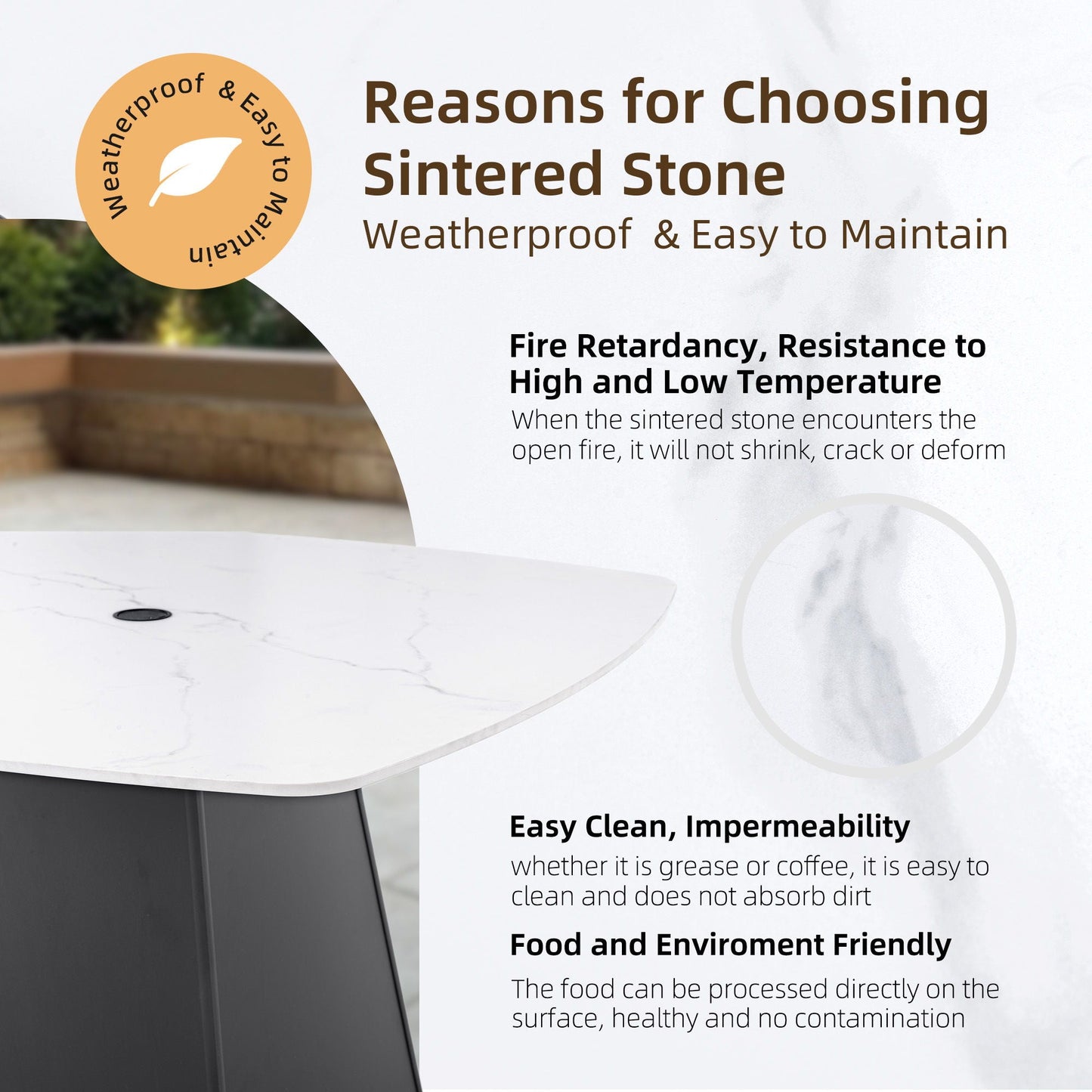 Outdoor Patio and Squircle Dining Table Set
