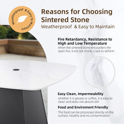 Outdoor Patio and Squircle Dining Table Set