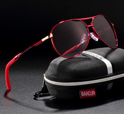 Stevvex aviator sunglasses polarized UV400 metal frame for men and women with Barcur case on Tampa Home & Garden Store