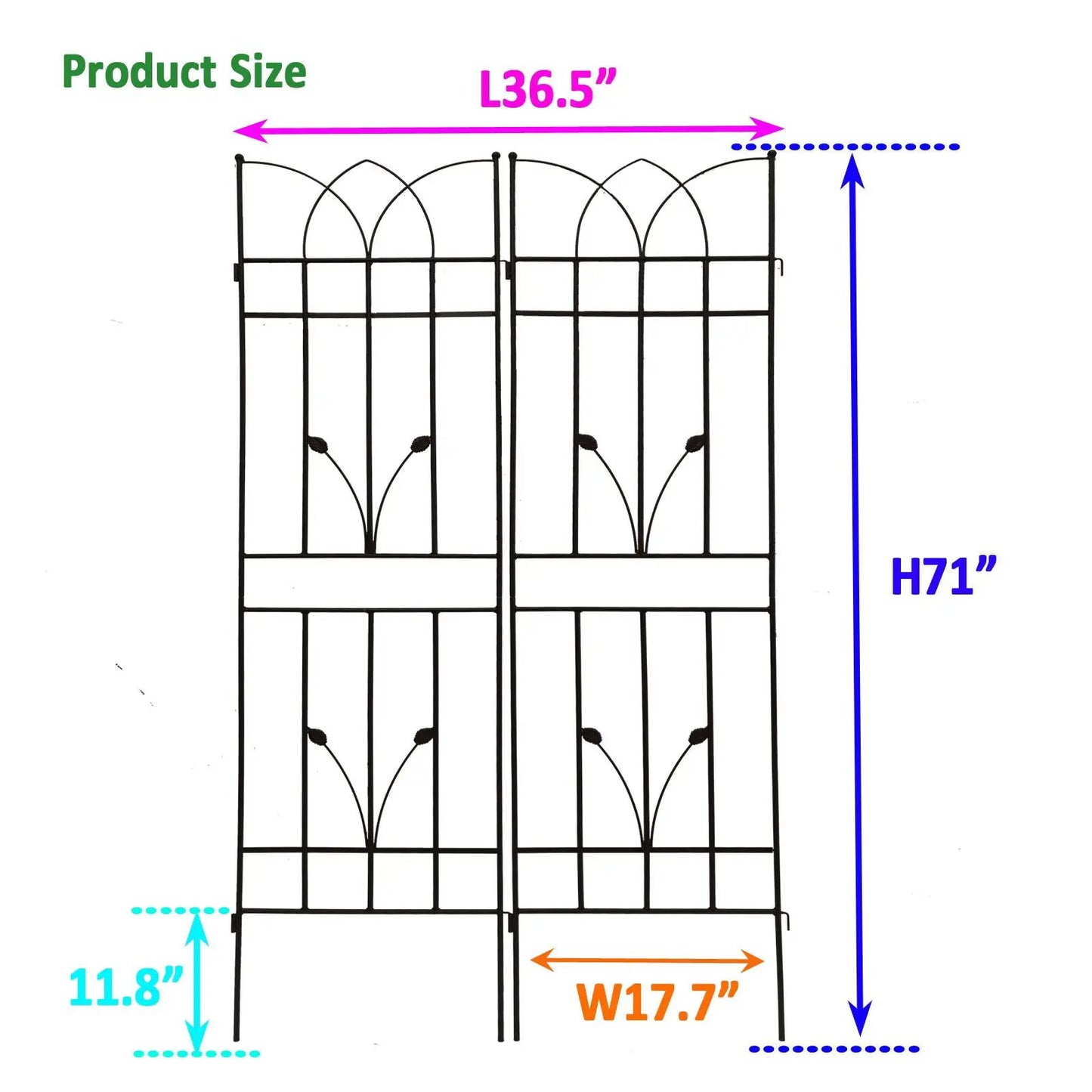 Rustproof Metal Trellis For Climbing Plants