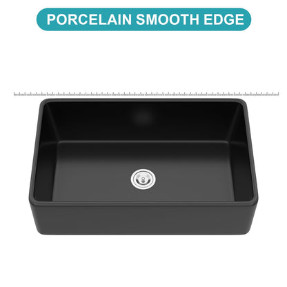 Undermount black ceramic kitchen sink with single bowl and smooth edges by HouseOfZazla on Tampa Home & Garden Store